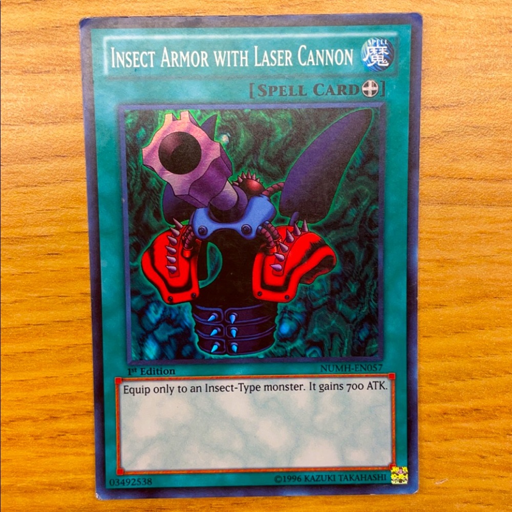 insect armor with laser cannon numh-en057 1st edition holographic yugioh card